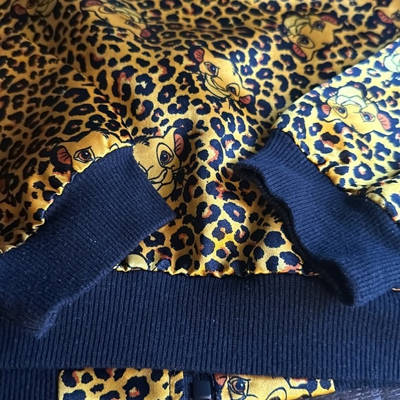 6/7 Vintage Lion King Disney silk jacket Simba, leopard print material unisex - Picture 10 of 14